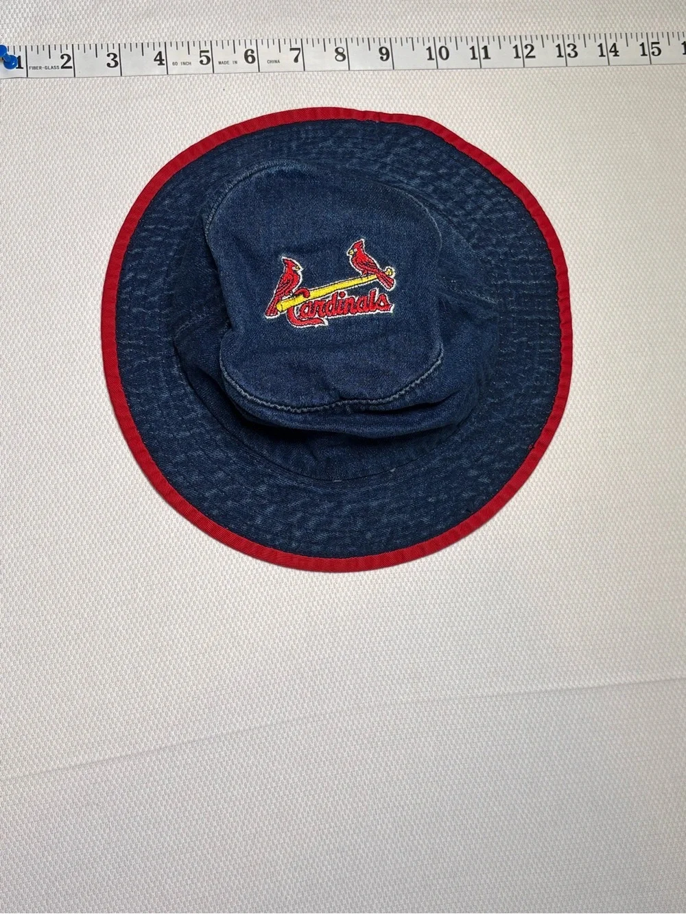 Vintage 90s St. Louis Cardinals Infant Denim Bucket Hat Annco MLB